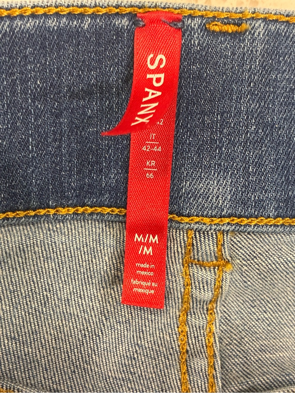 SPANX Vintage Indigo Wide Leg Stretch Denim Jeans Women’s M 31x31 EUC - Picture 10 of 14